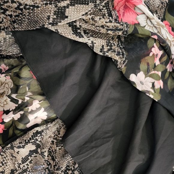 INC Womens Floral Blossom Snake Print Uneven Plus Size Skirt NWT - Picture 10 of 12